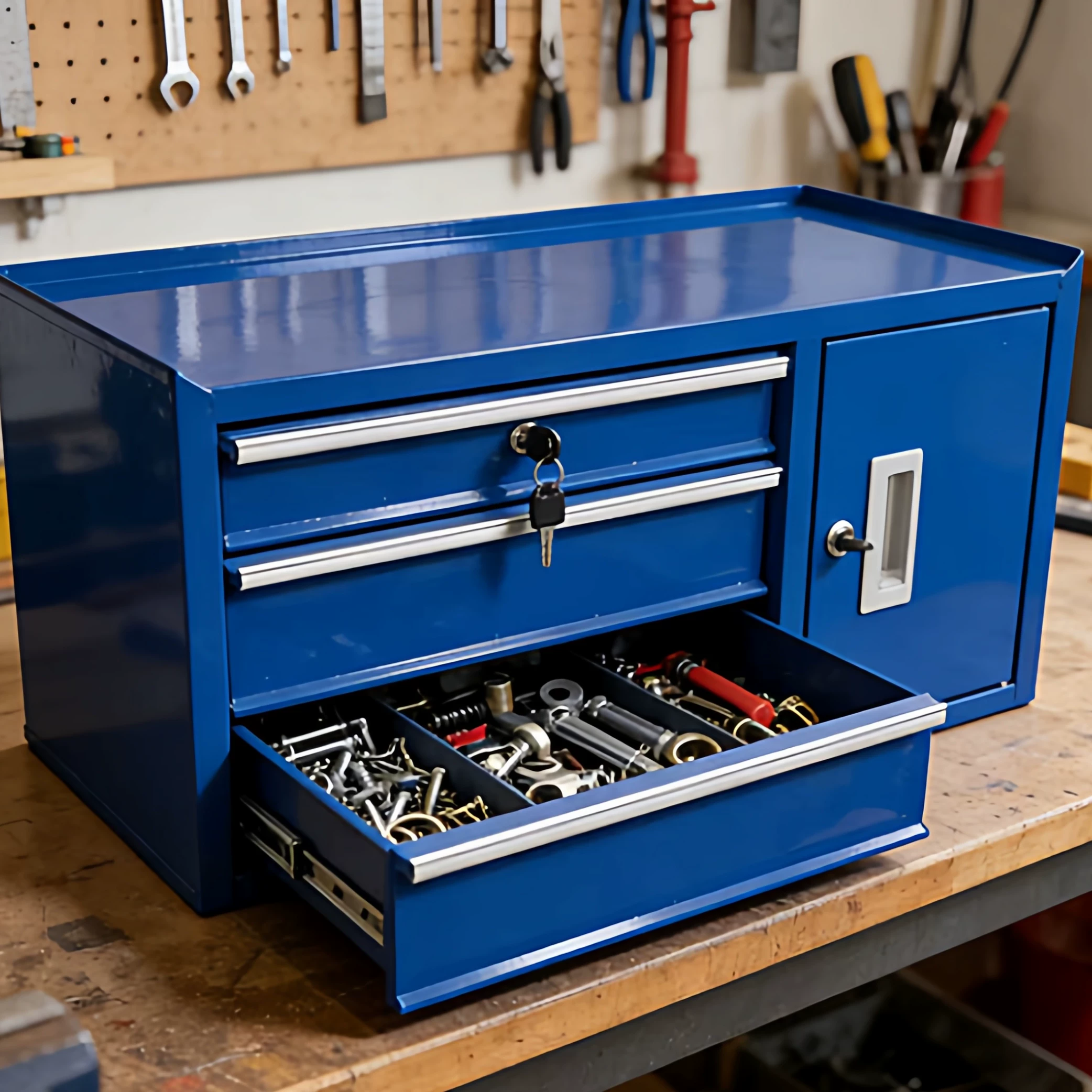 Tools Box For Workshop - Caja de almacenamiento metálica multiusos para