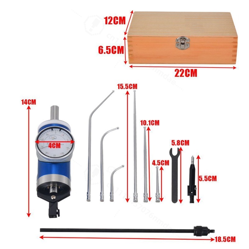 Workshop Tools Locations - Indicador de Dial Industrial Azul 0-3mm,