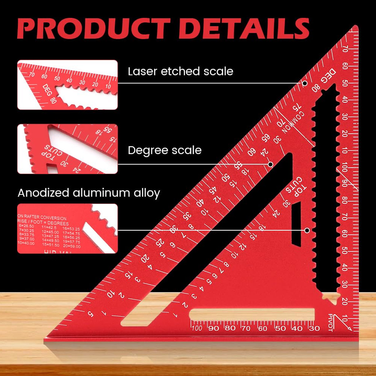 Regla Triangular de Alta Preci - Workshop Measuring Tools reseña y precio